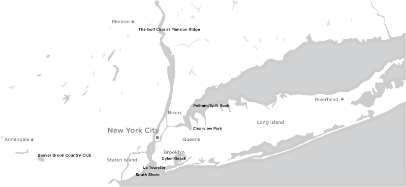 Map of New York City Golf Courses